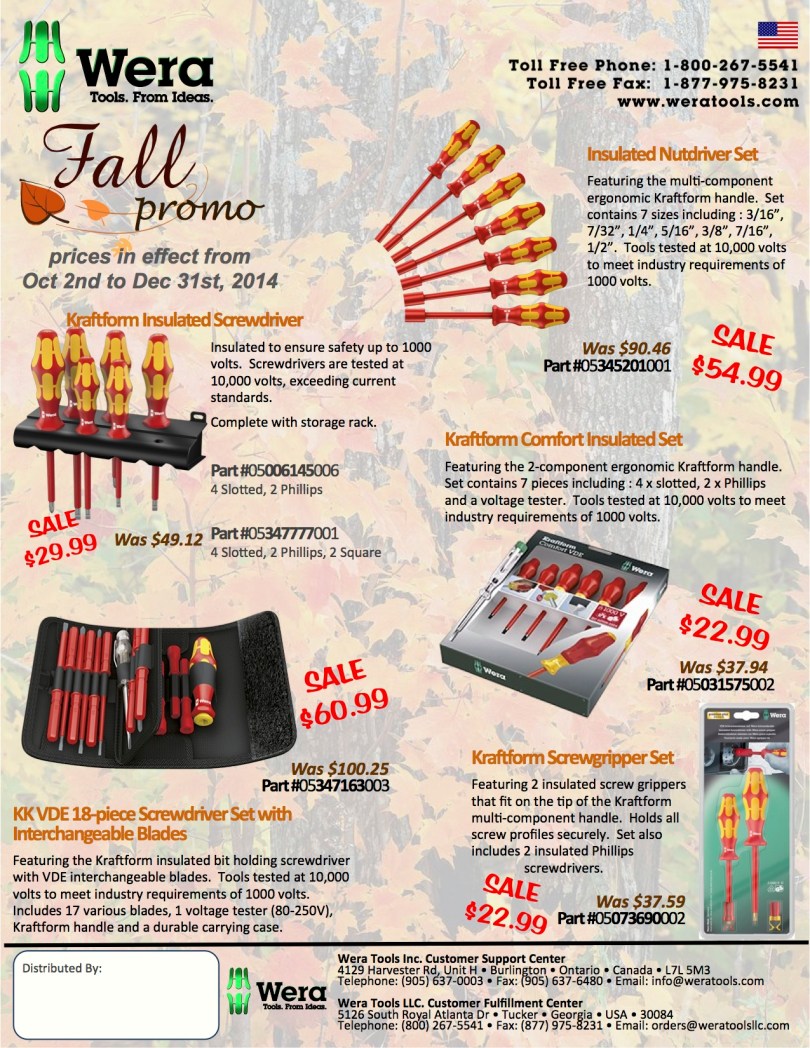Wera Tools Fall Promo KC Tool