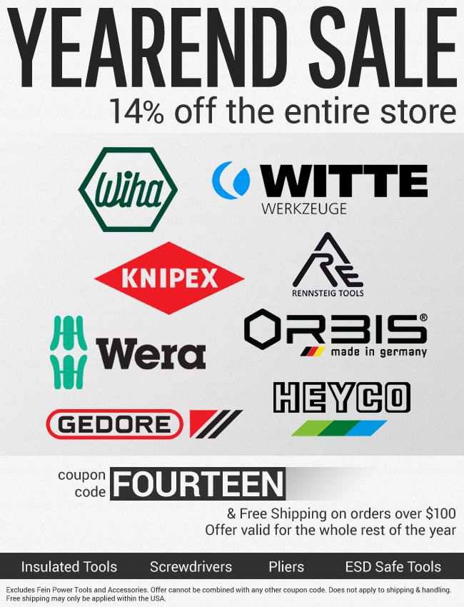 KC Tool 14% off everything yearend sale