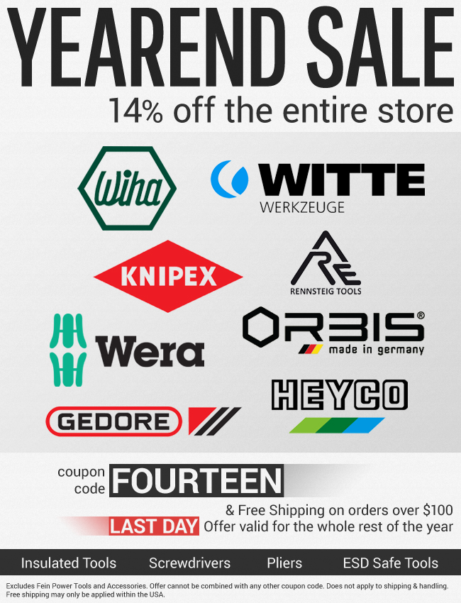 KC Tool Yearend Sale Last Day 14% off everything