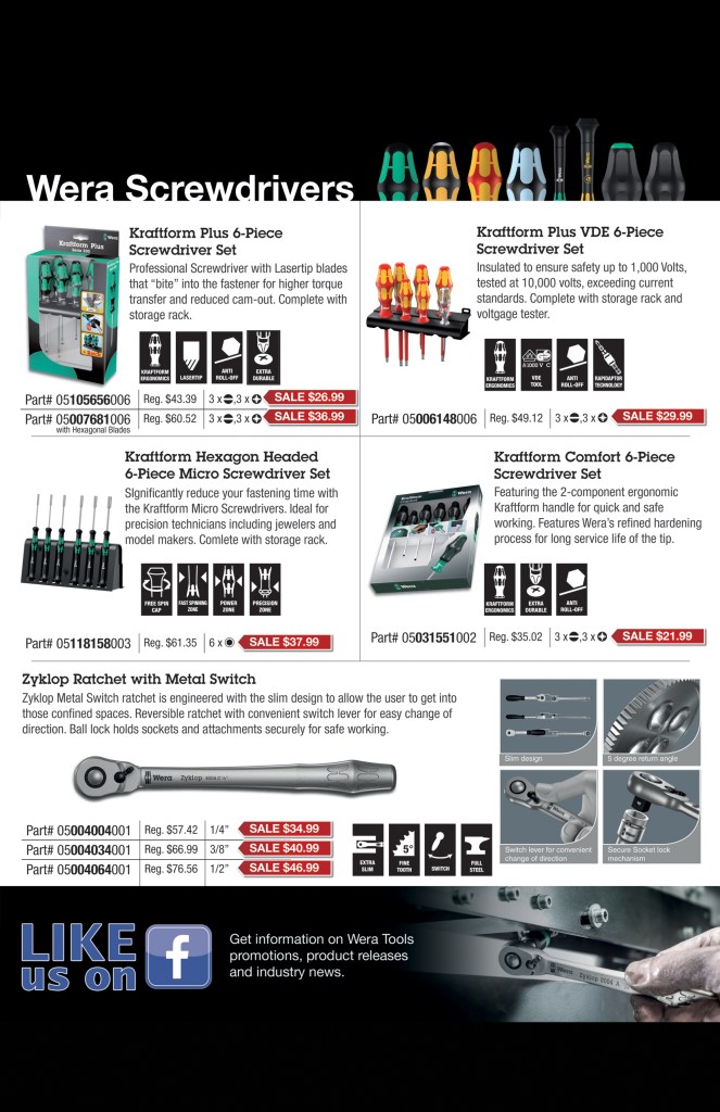 Wera Fall 2015 Sale KC Tool